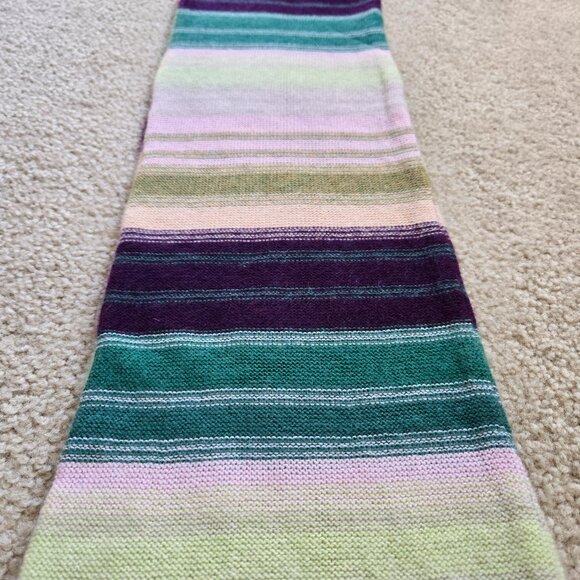 NWT Striped Cashmere Knit Scarf - Picture 8 of 13
